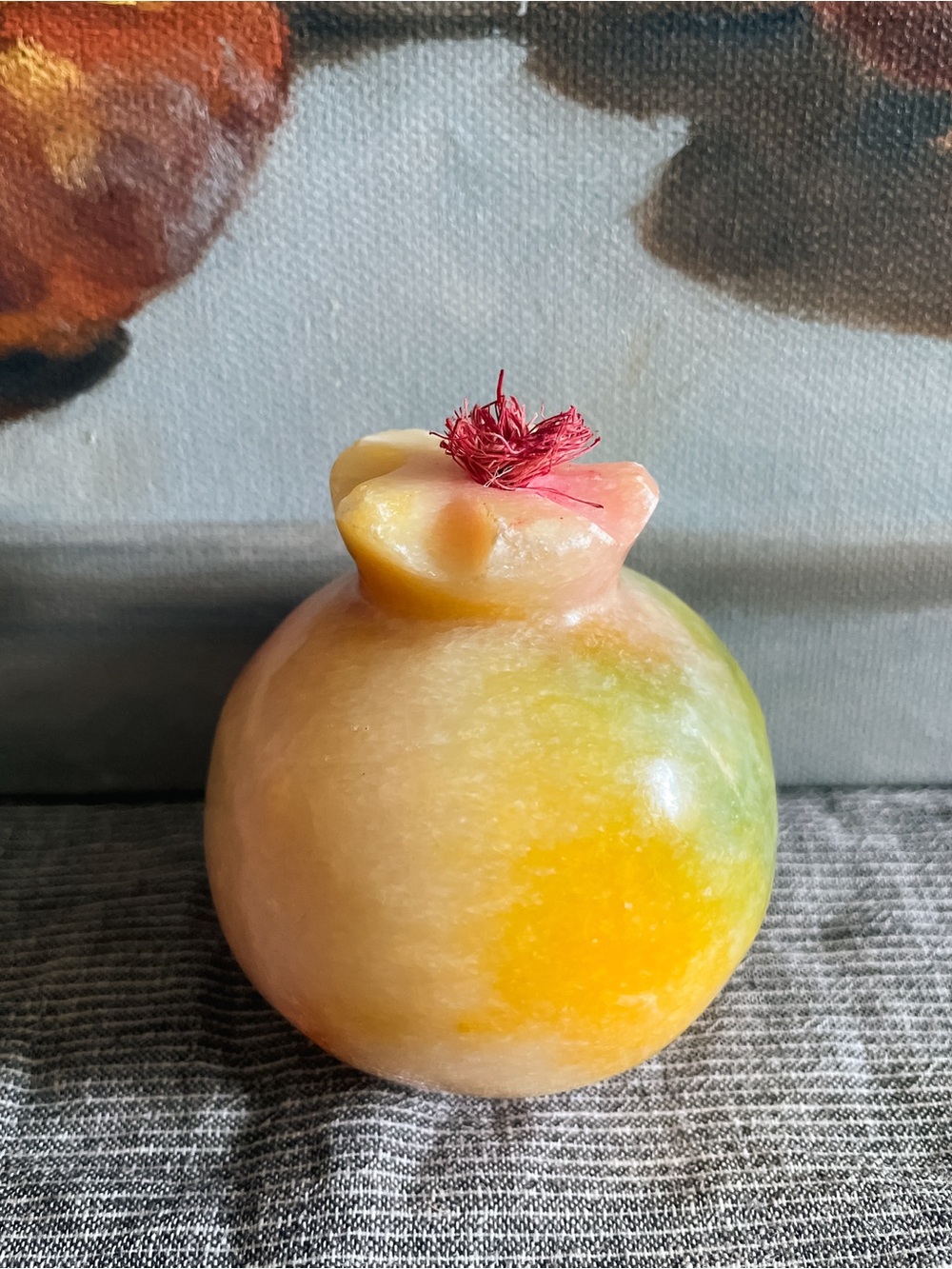 Stunning Carved Onyx Stone Fruit Decor Set - 4 Pieces - Picture 12 of 14